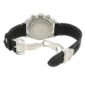 美品 チューダー ブラックベイ クロノ ヘリテージ 79360N 自動巻き 腕時計 SS/レザー ブラック 黒文字盤 1452【中古】Tudor チュードル メンズ