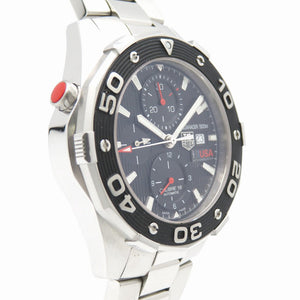 美品 タグホイヤー アクアレーサー キャリバー16 クロノグラフ アメリカズカップ TEAM USA CAJ2111.BA0872 自動巻き 腕時計 SS ブラック 黒文字盤 1453【中古】TAG HEUER メンズ