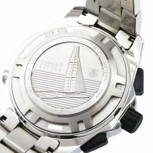 美品 タグホイヤー アクアレーサー キャリバー16 クロノグラフ アメリカズカップ TEAM USA CAJ2111.BA0872 自動巻き 腕時計 SS ブラック 黒文字盤 1453【中古】TAG HEUER メンズ