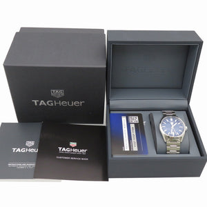 新品同様 タグホイヤー カレラ キャリパー5 WBN2112.BA0639 自動巻き 腕時計 SS ブルー 青文字盤 ネイビー 1455【中古】TAG HEUER メンズ