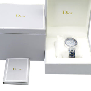 新品同様 ディオール クリスタル ディオール オンユイット ダイヤ CD144517 自動巻き 腕時計 SS クリスタル ダイヤモンド ブルー 1457【中古】Dior メンズ