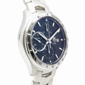 美品 タグホイヤー リンク キャリパー16 クロノグラフ CAT2010 自動巻き 腕時計 SS ブラック 黒文字盤 1459【中古】TAG HEUER メンズ