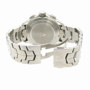 美品 タグホイヤー リンク キャリパー16 クロノグラフ CAT2010 自動巻き 腕時計 SS ブラック 黒文字盤 1459【中古】TAG HEUER メンズ