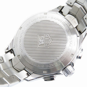 美品 タグホイヤー リンク キャリパー16 クロノグラフ CAT2010 自動巻き 腕時計 SS ブラック 黒文字盤 1459【中古】TAG HEUER メンズ