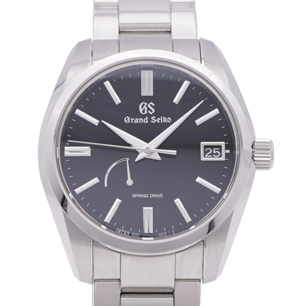 新品同様 グランドセイコー ヘリテージコレクション スプリングドライブ SBGA467/9R65-0DY0 自動巻き 腕時計 SS ブラック 黒文字盤 1462【中古】GRAND SEIKO セイコー パワーリザーブ メンズ