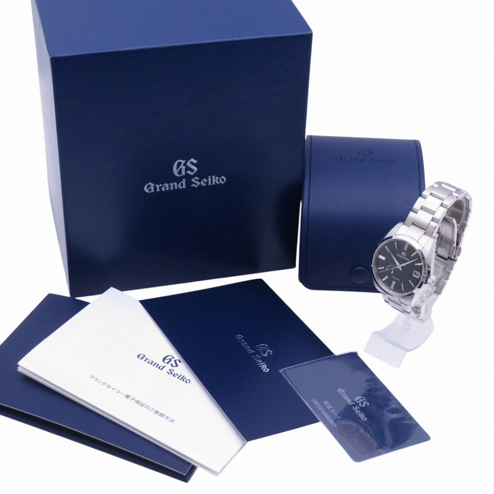 新品同様 グランドセイコー ヘリテージコレクション スプリングドライブ SBGA467/9R65-0DY0 自動巻き 腕時計 SS ブラック 黒文字盤 1462【中古】GRAND SEIKO セイコー パワーリザーブ メンズ