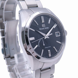 新品同様 グランドセイコー ヘリテージコレクション スプリングドライブ SBGA467/9R65-0DY0 自動巻き 腕時計 SS ブラック 黒文字盤 1462【中古】GRAND SEIKO セイコー パワーリザーブ メンズ