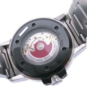 美品 オリス アドバンスド デイデイト 裏スケ 01.735.7641 自動巻き 腕時計 ステンレススチール グレー 1464【中古】ORIS メンズ