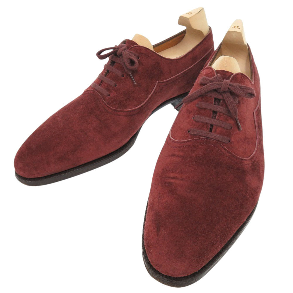 美品 ジョンロブ MARLOW スエード バーガンディ サイズ7 ビジネスシューズ ドレスシューズ 1493【中古】John Lobb メンズ