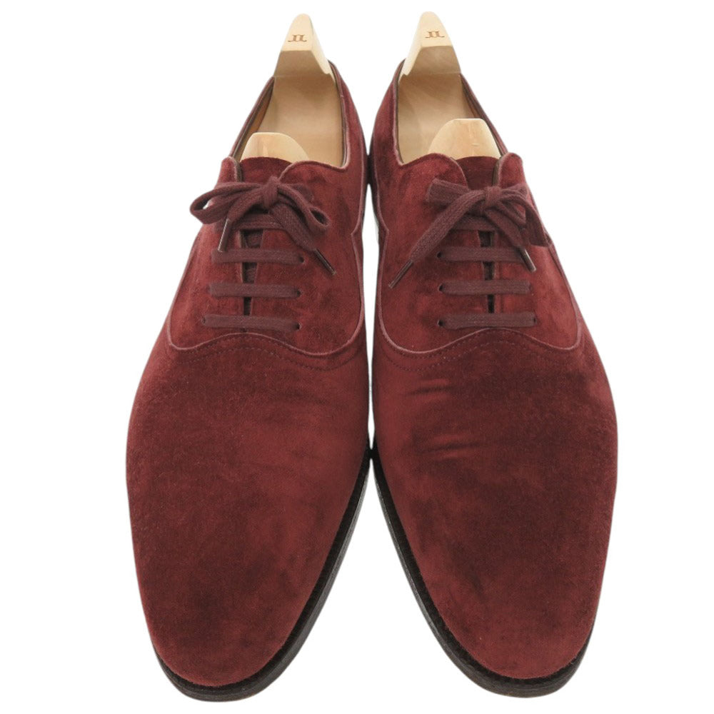 美品 ジョンロブ MARLOW スエード バーガンディ サイズ7 ビジネスシューズ ドレスシューズ 1493【中古】John Lobb メンズ