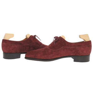美品 ジョンロブ MARLOW スエード バーガンディ サイズ7 ビジネスシューズ ドレスシューズ 1493【中古】John Lobb メンズ