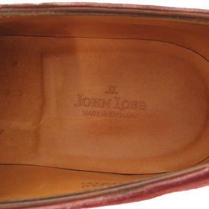 美品 ジョンロブ MARLOW スエード バーガンディ サイズ7 ビジネスシューズ ドレスシューズ 1493【中古】John Lobb メンズ