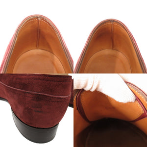 美品 ジョンロブ MARLOW スエード バーガンディ サイズ7 ビジネスシューズ ドレスシューズ 1493【中古】John Lobb メンズ