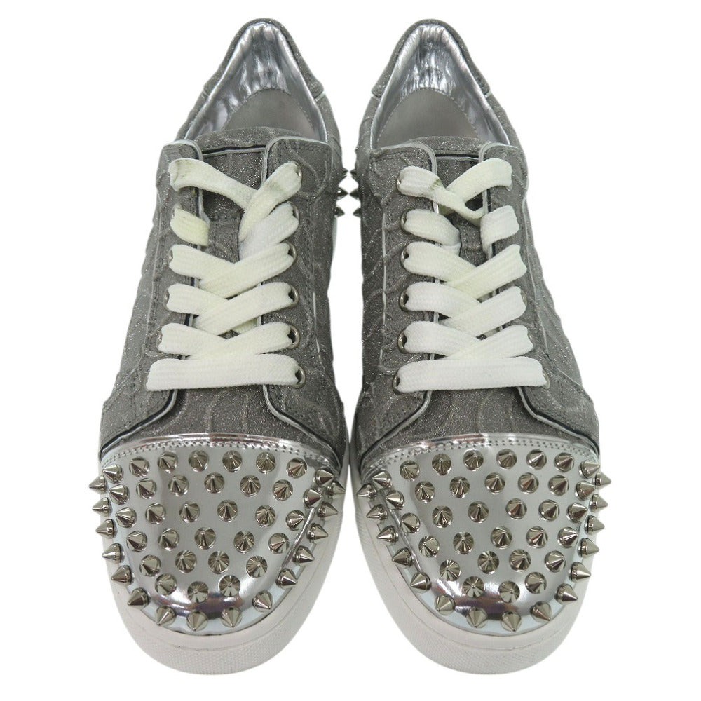 美品 クリスチャンルブタン Vieira 2 スニーカー スタッズ シルバー 1494【中古】Christian Louboutin