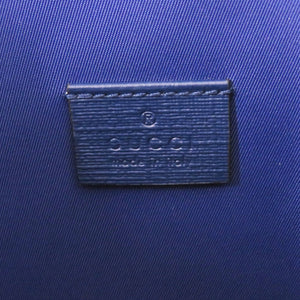 未使用 グッチ オシュコシュ コラボ チルドレンズライン ストライプ 605831 コットン ブルー トートバッグ 青 1501【中古】GUCCI