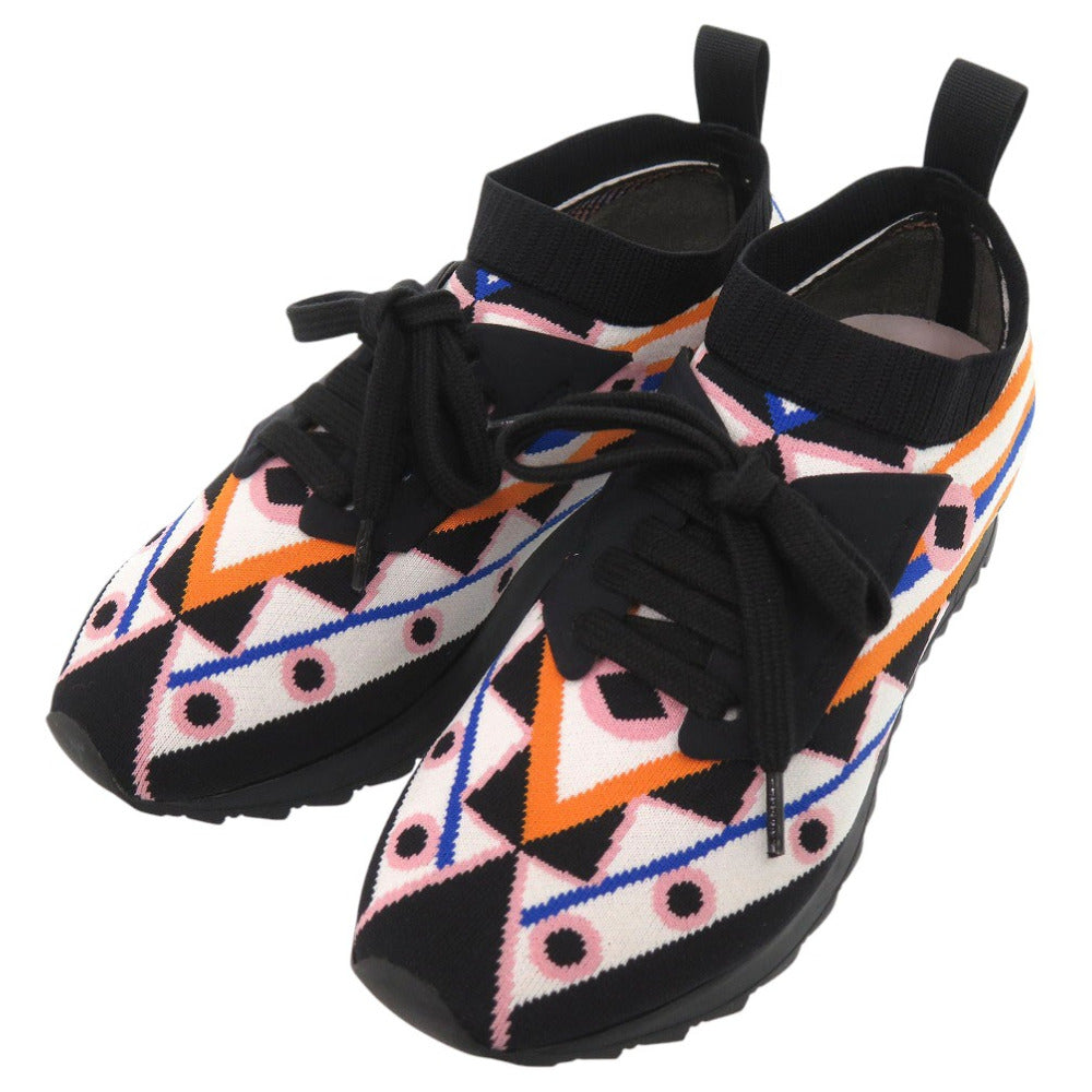 新品同様 エミリオ プッチ ジャカードニットスニーカー スニーカー ジャカード マルチカラー 1503【中古】Emilio Pucci