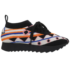 新品同様 エミリオ プッチ ジャカードニットスニーカー スニーカー ジャカード マルチカラー 1503【中古】Emilio Pucci