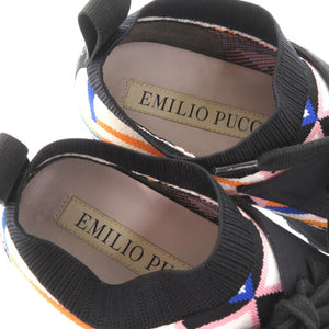 新品同様 エミリオ プッチ ジャカードニットスニーカー スニーカー ジャカード マルチカラー 1503【中古】Emilio Pucci
