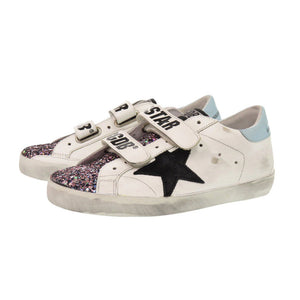 未使用 ゴールデングース OLD SCHOOL G36WS206 B6 サイズ35 グリッター レザー ホワイト スニーカー 白 1509【中古】GOLDEN GOOSE