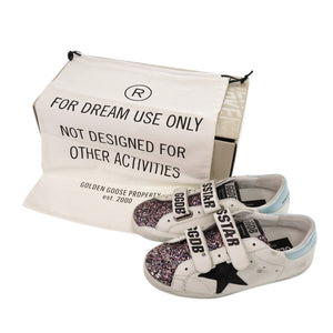 未使用 ゴールデングース OLD SCHOOL G36WS206 B6 サイズ35 グリッター レザー ホワイト スニーカー 白 1509【中古】GOLDEN GOOSE