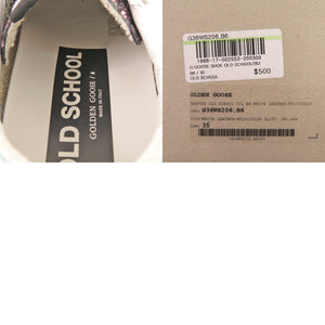未使用 ゴールデングース OLD SCHOOL G36WS206 B6 サイズ35 グリッター レザー ホワイト スニーカー 白 1509【中古】GOLDEN GOOSE