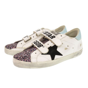 未使用 ゴールデングース OLD SCHOOL G36WS206 B6 サイズ37 グリッター レザー ホワイト スニーカー 白 1510【中古】GOLDEN GOOSE