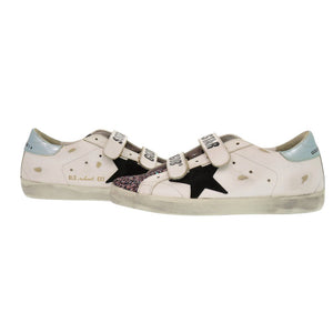 未使用 ゴールデングース OLD SCHOOL G36WS206 B6 サイズ37 グリッター レザー ホワイト スニーカー 白 1510【中古】GOLDEN GOOSE