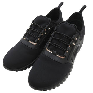 未使用品 サルヴァトーレフェラガモ レースアップ ガンチーニ スニーカー REBEKKA 0736724 ファブリック レザー NERO 1515【中古】Salvatore Ferragamo