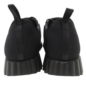 未使用品 サルヴァトーレフェラガモ レースアップ ガンチーニ スニーカー REBEKKA 0736724 ファブリック レザー NERO 1515【中古】Salvatore Ferragamo