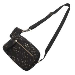 未使用 ケイトスペード 星柄 ポーチ付き ナイロン ブラック ショルダーバッグ 黒 1532【中古】Kate Spade