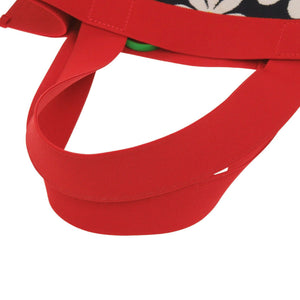 新品同様 マルニ DAISY SHOPPING BAG デイジーショッピングバッグ 花柄 SHMP0076A0  ポリエステル レッド ネイビー トートバッグ 1539【中古】MARNI