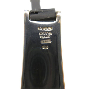 美品 グッチ ID ブレスレット ラバー/シルバー925 ブラック/シルバー 1542【中古】GUCCI
