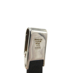 美品 グッチ ID ブレスレット ラバー/シルバー925 ブラック/シルバー 1542【中古】GUCCI