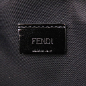 美品 フェンディ ズッカ柄 マーブル FFロゴ ポーチ 7N0116 ファブリック ライトブルー セカンドバッグ 青 1543【中古】FENDI