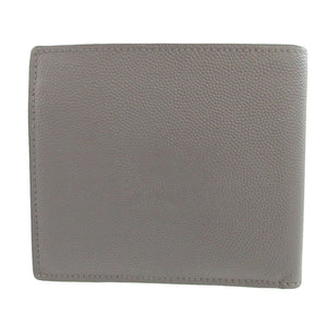 美品 サンローランパリ 396303 レザー グレー 2つ折り財布 財布 1552【中古】SAINT LAURENT PARIS