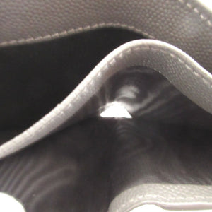 美品 サンローランパリ 396303 レザー グレー 2つ折り財布 財布 1552【中古】SAINT LAURENT PARIS