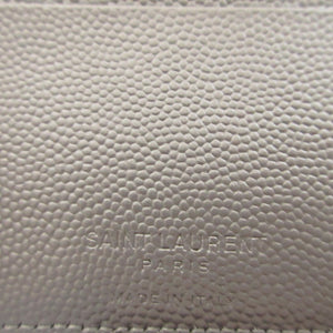 美品 サンローランパリ 396303 レザー グレー 2つ折り財布 財布 1552【中古】SAINT LAURENT PARIS