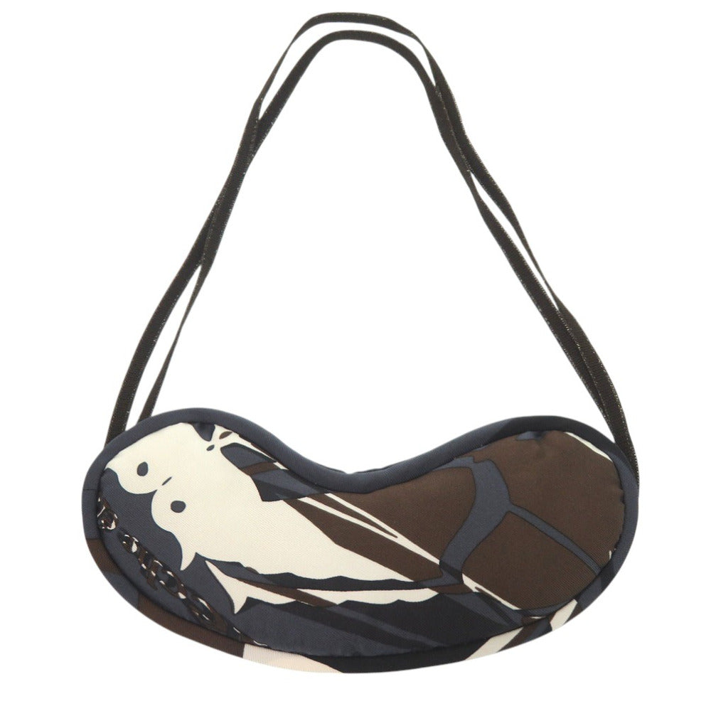 美品 エルメス アイマスク シルク グレー ブラウン 1564【中古】HERMES