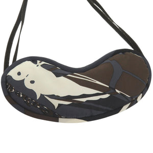 美品 エルメス アイマスク シルク グレー ブラウン 1564【中古】HERMES