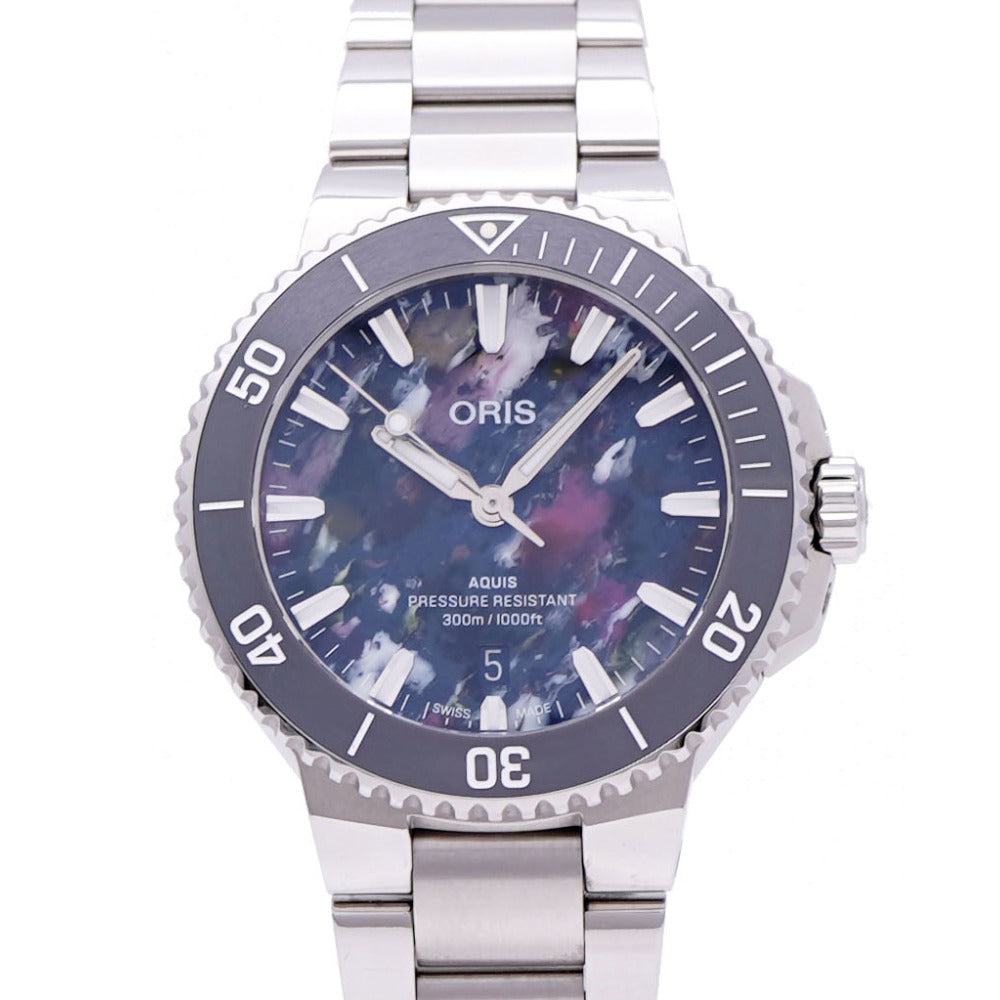 新品同様 オリス アクイス デイト アップサイクル 01 733 7787 4150 自動巻き 腕時計 SS マルチカラー 1617【中古】ORIS メンズ