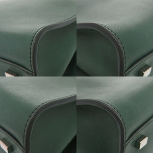 美品 ザ ロウ 2WAY ソフトマルゴー10 レザー グリーン ハンドバッグ 緑 1624【中古】THE ROW