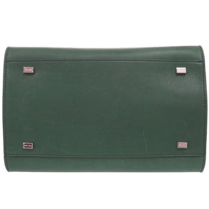 美品 ザ ロウ 2WAY ソフトマルゴー10 レザー グリーン ハンドバッグ 緑 1624【中古】THE ROW