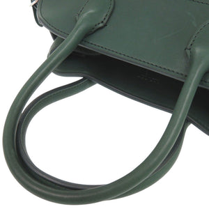 美品 ザ ロウ 2WAY ソフトマルゴー10 レザー グリーン ハンドバッグ 緑 1624【中古】THE ROW