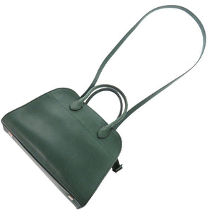 美品 ザ ロウ 2WAY ソフトマルゴー10 レザー グリーン ハンドバッグ 緑 1624【中古】THE ROW