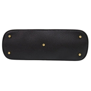 美品 グッチ バンブー スウェード ブラック 2wayハンドバッグ 黒 1639【中古】GUCCI