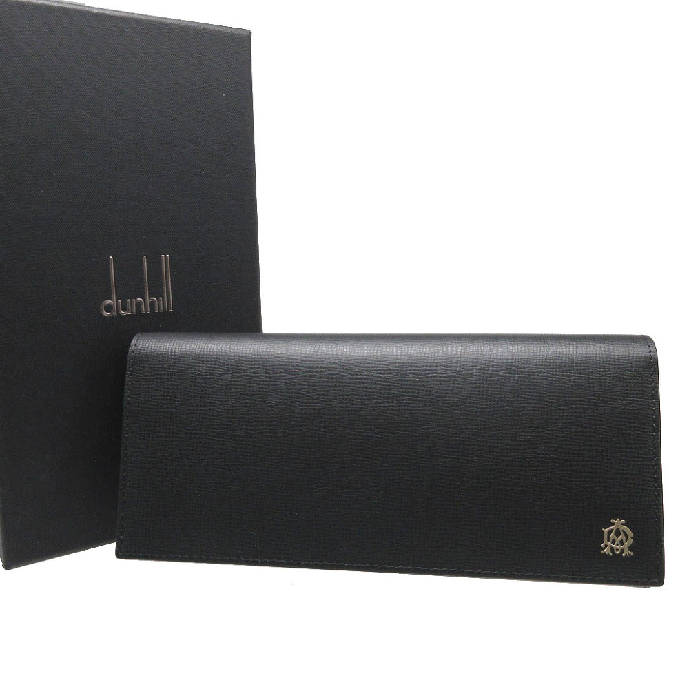 未使用 ダンヒル DUL2S810A レザー ブラック 黒 2つ折り長財布 財布 1642【中古】dunhill