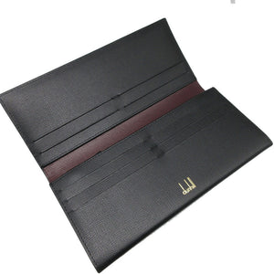 未使用 ダンヒル DUL2S810A レザー ブラック 黒 2つ折り長財布 財布 1642【中古】dunhill