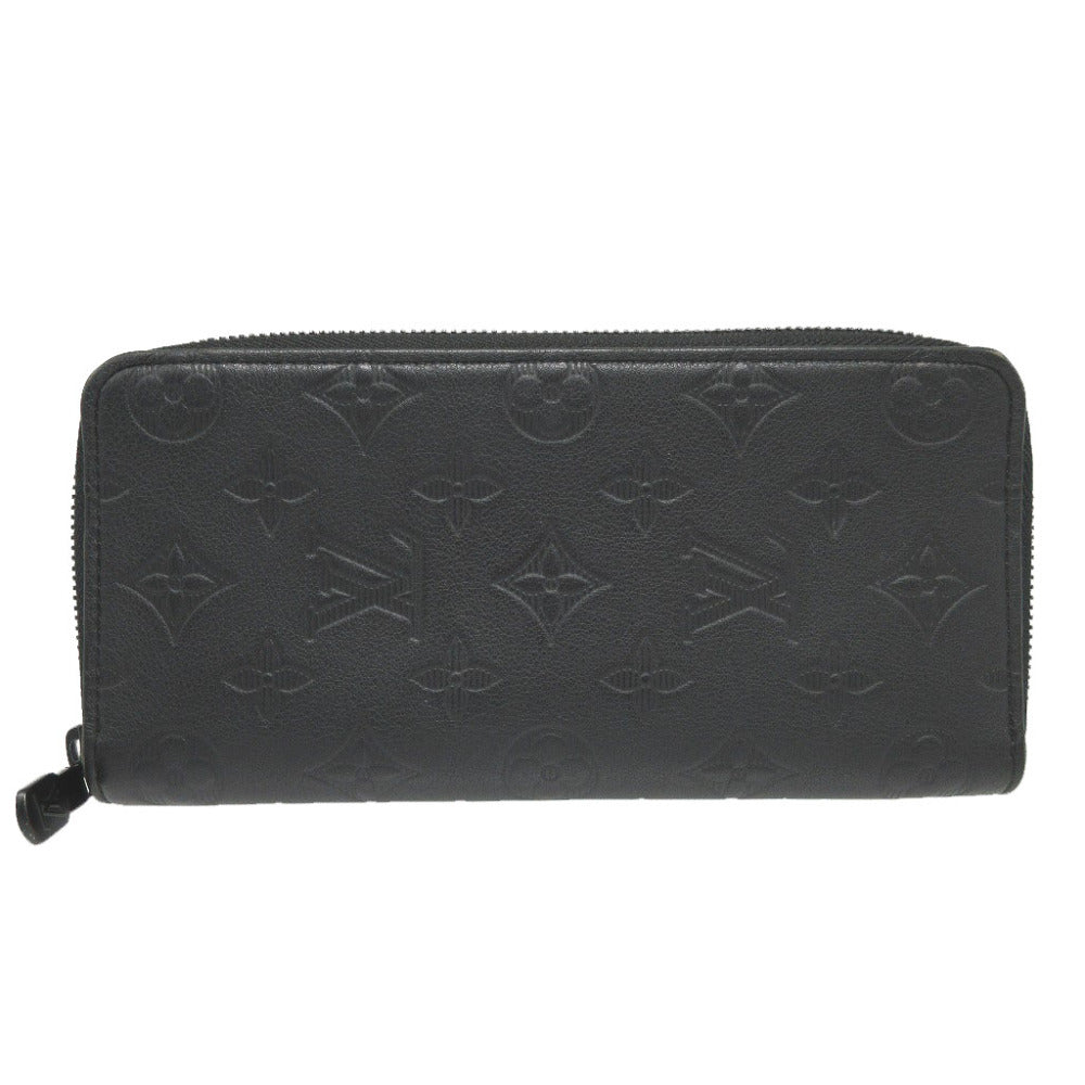 ルイヴィトン モノグラム シャドウ ジッピーウォレット ヴェルティカル M62902 ICチップ ブラック 黒 ラウンドファスナー長財布 財布 1648【中古】LOUIS VUITTON
