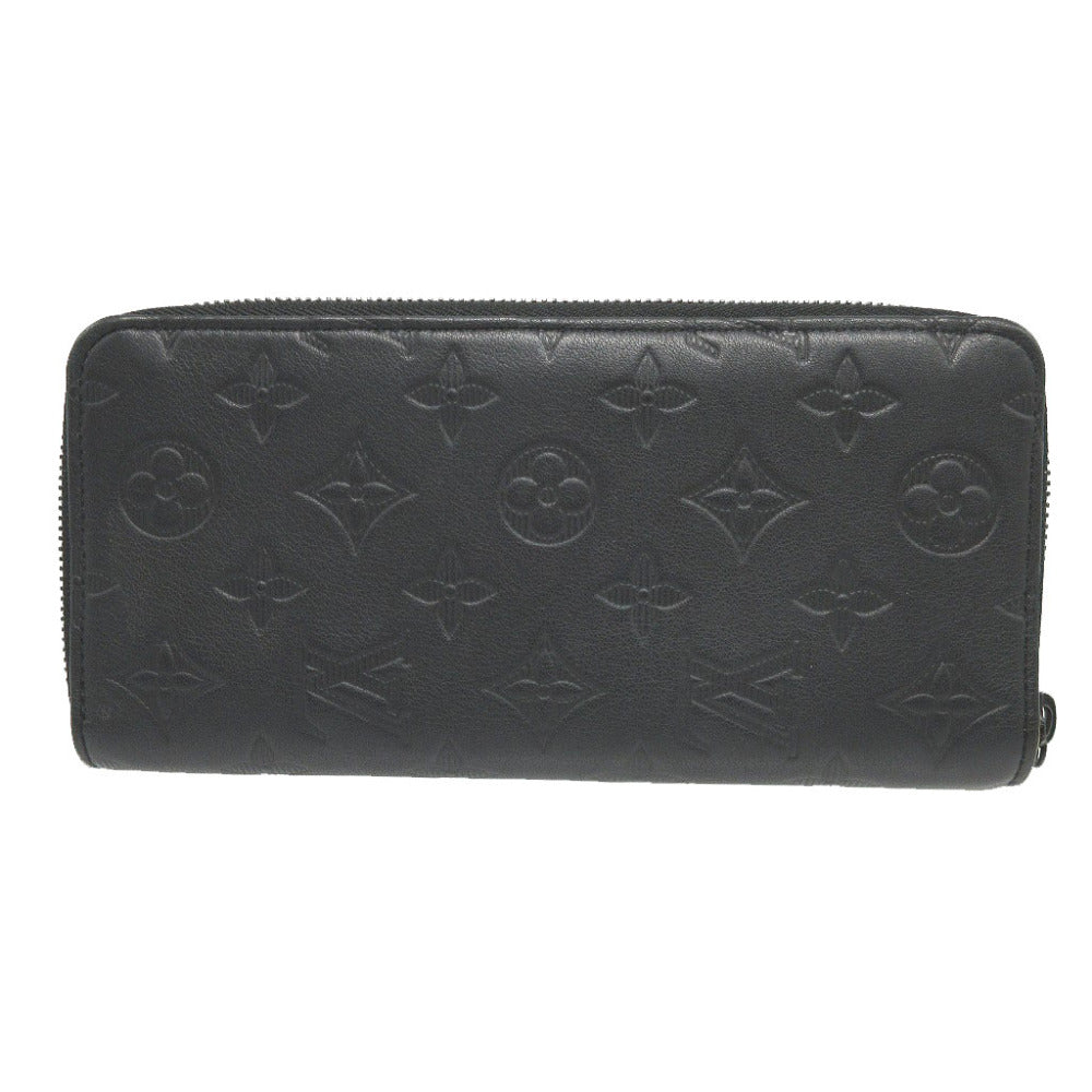 ルイヴィトン モノグラム シャドウ ジッピーウォレット ヴェルティカル M62902 ICチップ ブラック 黒 ラウンドファスナー長財布 財布 1648【中古】LOUIS VUITTON