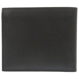 新品同様 ヴァレクストラ レザー ブラック 二つ折り札入れ 二つ折り財布 黒 0006【中古】Valextra メンズ